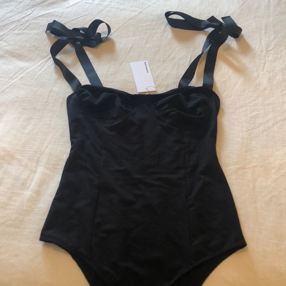 Black reformation bodysuit